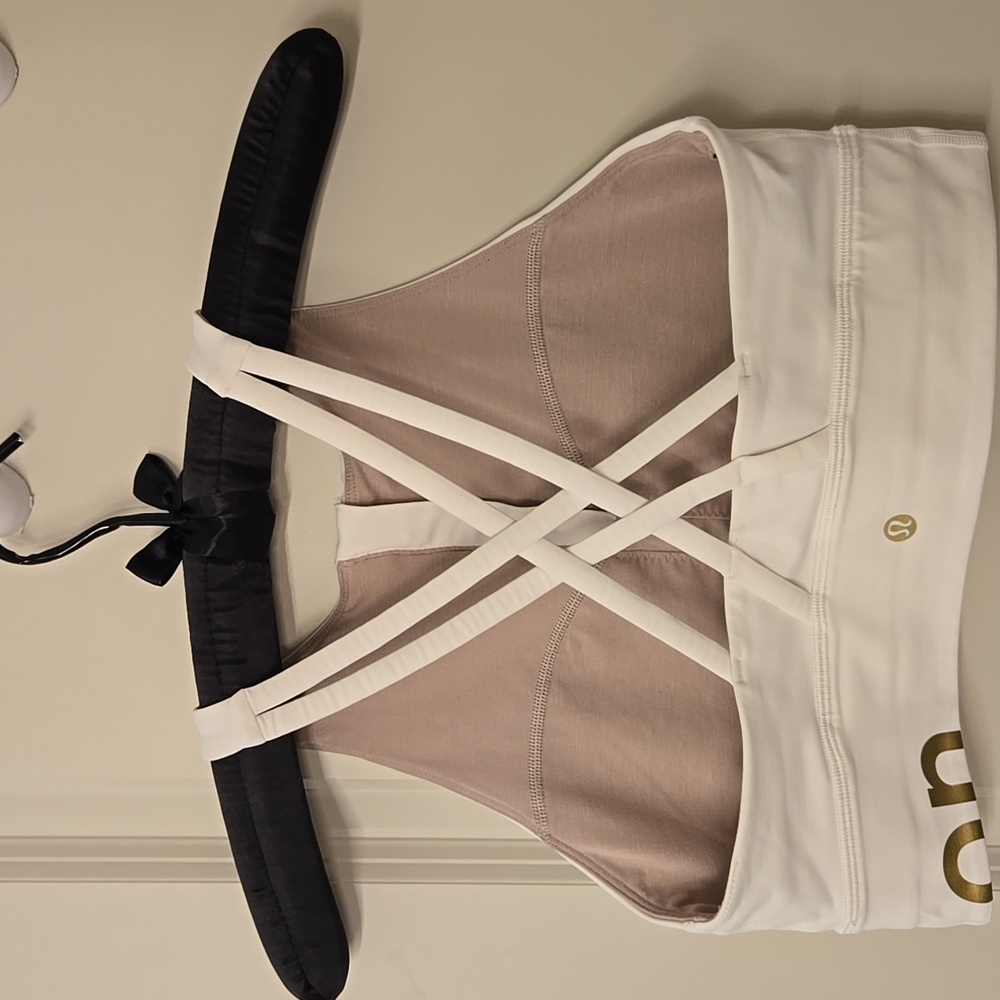 Lululemon Energy Bra High Neck Long Line Zip Special Edition - White - Picture 3 of 11